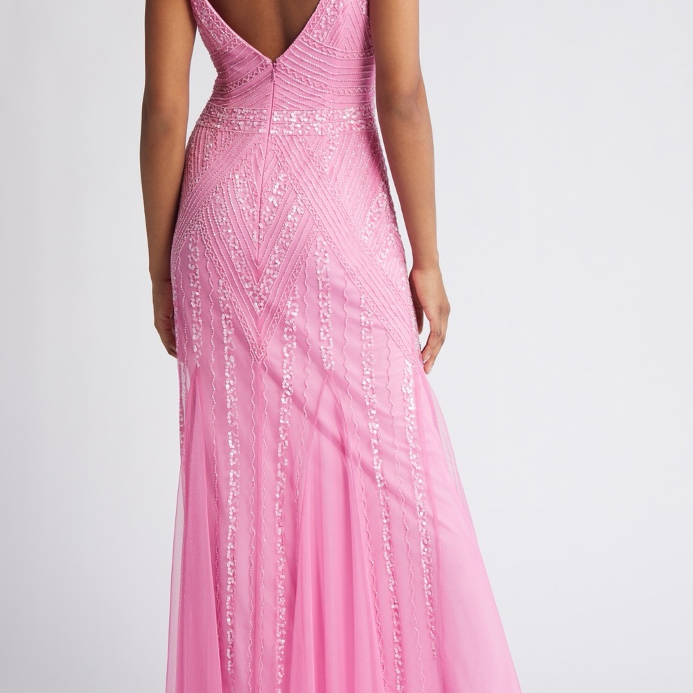 Jump Pink Sequin Embellished Prom Maxi Dress
